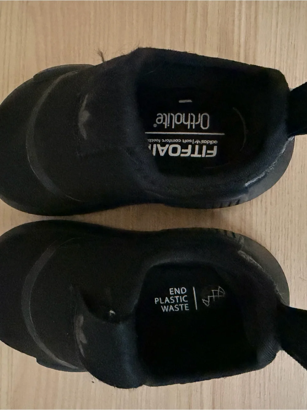 Adidas Fit Foam Black Slip On Shoes Size 5C